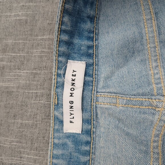 Flying Monkey Jeans Womens Size 30 Blue Best Part Super High Rise Rigid Straight - Picture 4 of 12